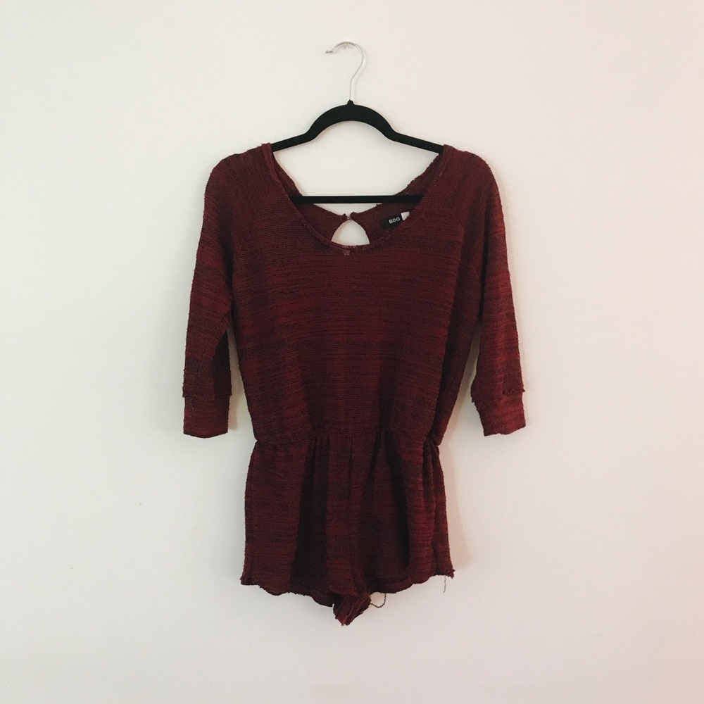 BDG 3/4 Sleeve Keyhole Romper